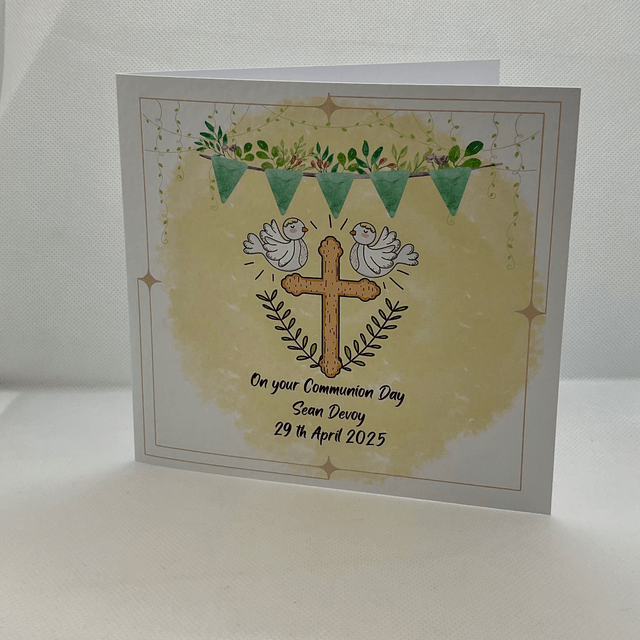 Personalised Christening/ First Communion/ Confirmation card.