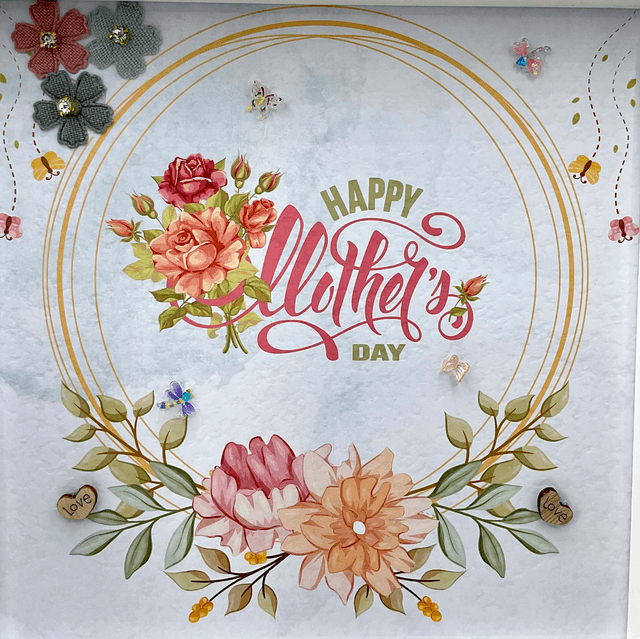 Happy mother’s Day handmade frame. Beautiful gift for mums and grandmothers.