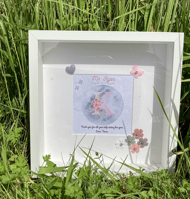 Personalised initial’s frame and scrapbook photo album set with FREE pen and pendant.