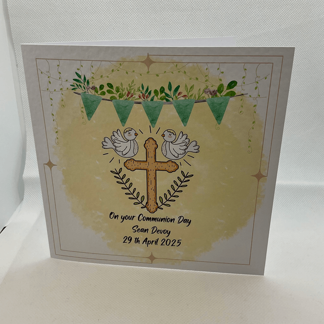 Personalised Christening/ First Communion/ Confirmation card.