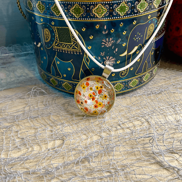 Handmade, colourful necklace and bracelet set. Beautiful coordinated jewellery gift.
