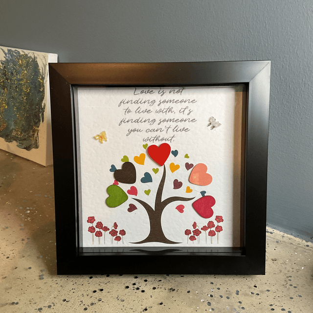 Buttons frame. Tree design with inspirational quote.