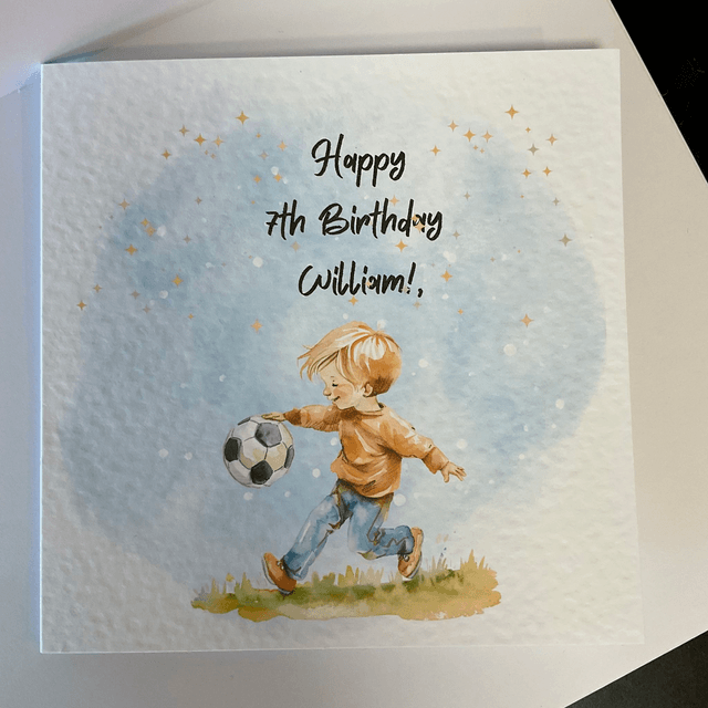 Birthday Card. Cute boy design.Fully customisable.
