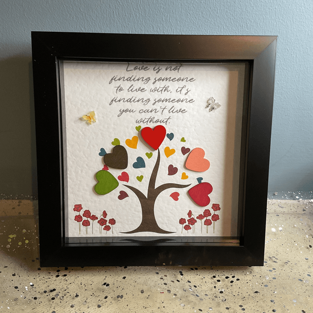 Buttons frame. Tree design with inspirational quote.