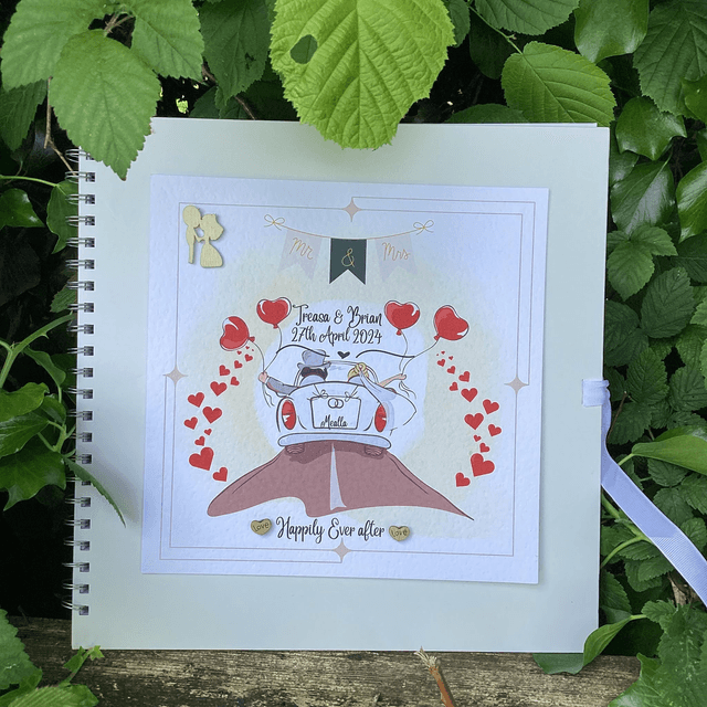 Personalised wedding card. Handmade custom wedding card for newlyweds. Personalised items available