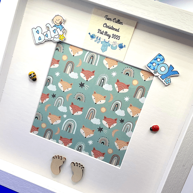 Personalised baby frame. Boy or girl design.