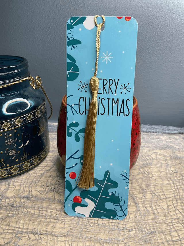 Handmade laminated  Christmas bookmarks. Beautiful gift for book lovers.
