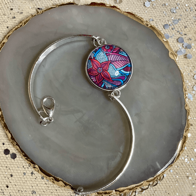 Handmade cabochon jewellery set. Beautiful coordinated jewellery gift.