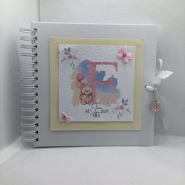 Personalised Christening and New Baby frame. Beautiful Handmade gift.