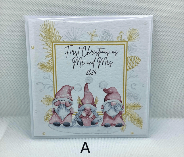 Personalised First Christmas as Mr&Mrs frame. Handmade.