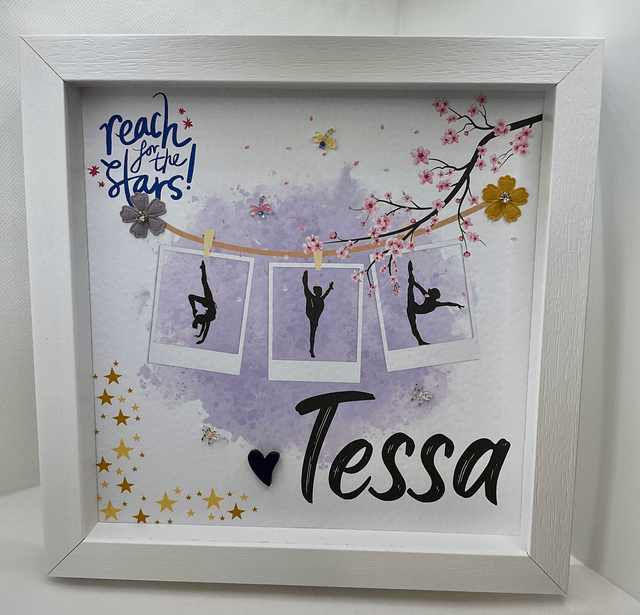 Personalised gymnastics frame.Name frame.