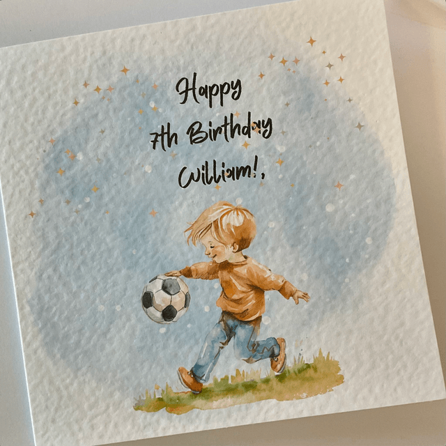 Birthday Card. Cute boy design.Fully customisable.