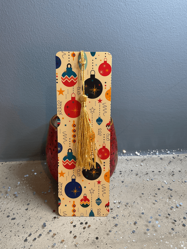 Handmade laminated  Christmas bookmarks. Beautiful gift for book lovers.Stocking filler.