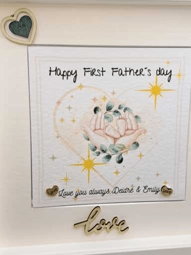 Personalised father's gift. Beautiful frame for new Fathers.