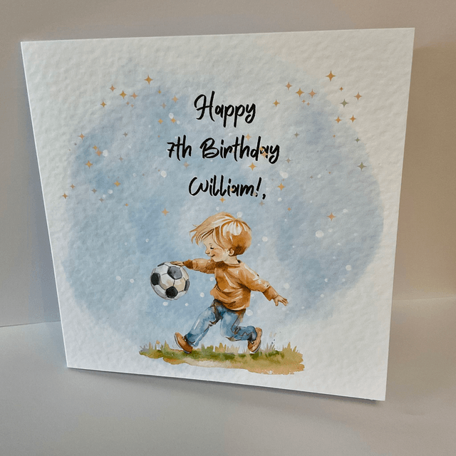 Birthday Card. Cute boy design.Fully customisable.