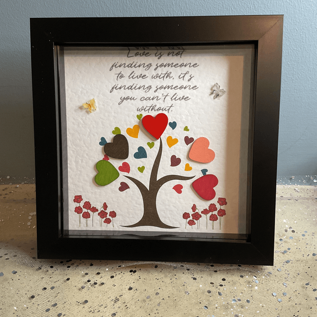 Buttons frame. Tree design with inspirational quote.