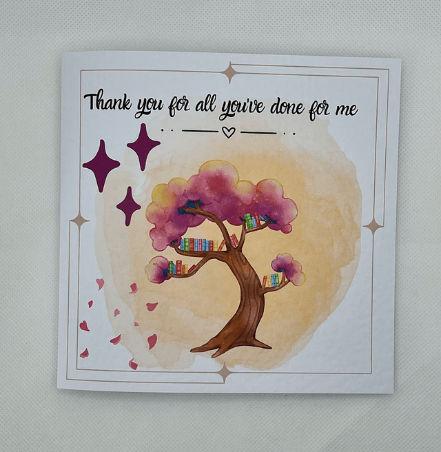 Thank you card for teachers. Personalised.