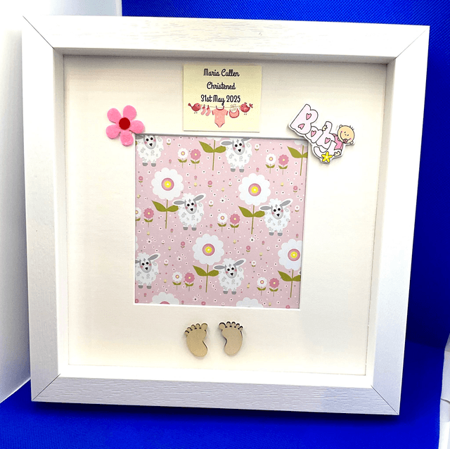 Personalised baby frame. Boy or girl design.