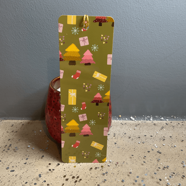 Handmade laminated  Christmas bookmarks. Beautiful gift for book lovers.Stocking filler.