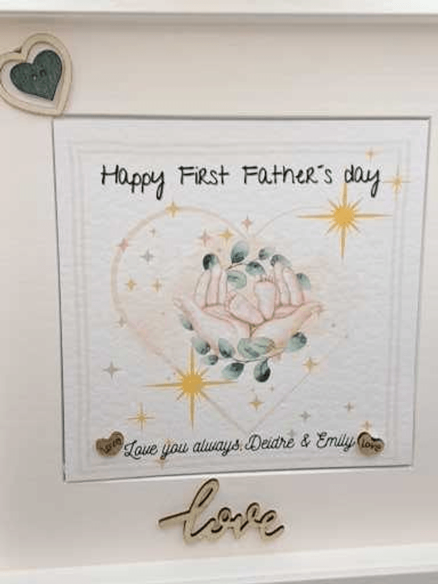 Personalised father's gift. Beautiful frame for new Fathers.