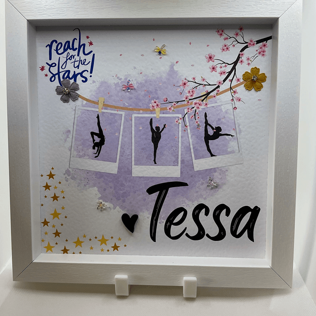 Personalised gymnastics frame.Name frame.