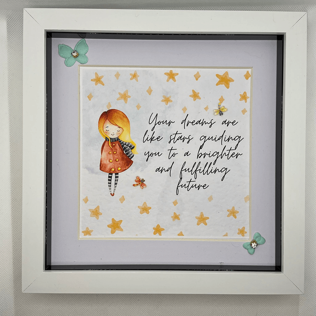 Personalised Frame Gift for Girls- Handmade Girl's Room Decor, Birthday gift, gift for teenager, Communion gift, gift teenagers, Confirmation gift