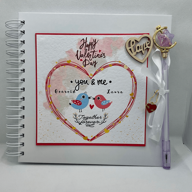Personalised Wedding and Engagement gift set with couple’s name. Mr & Mrs bird design.