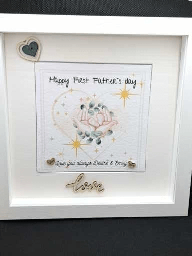 Personalised father's gift. Beautiful frame for new Fathers.