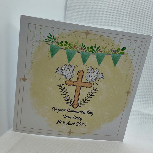 Personalised Christening/ First Communion/ Confirmation card.