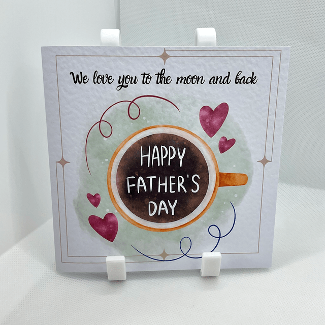 Father’s Day card. Fully personalised textured card.