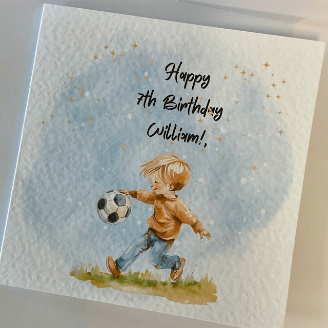 Birthday Card. Cute boy design.Fully customisable.