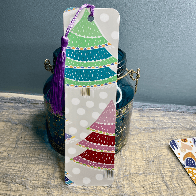 Handmade laminated  Christmas bookmarks. Beautiful gift for book lovers.