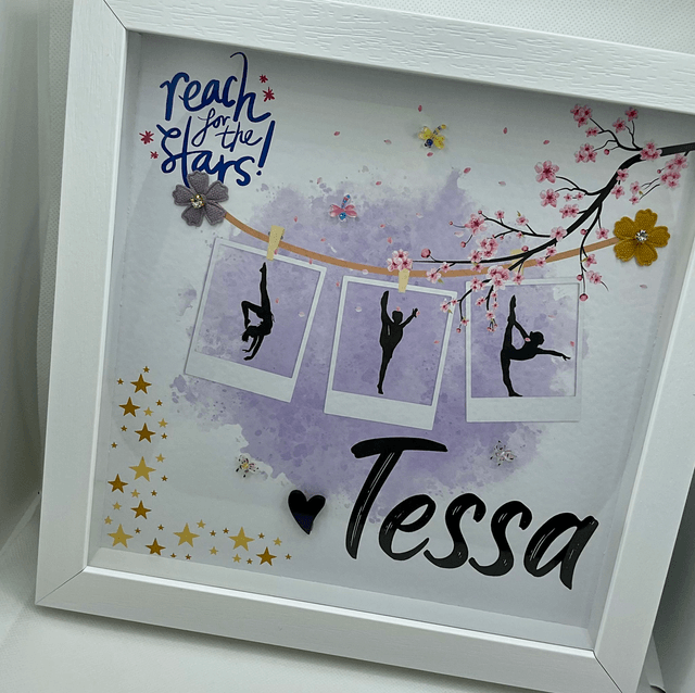 Personalised gymnastics frame.Name frame.