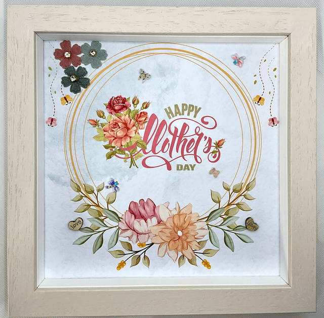 Happy mother’s Day handmade frame. Beautiful gift for mums and grandmothers.