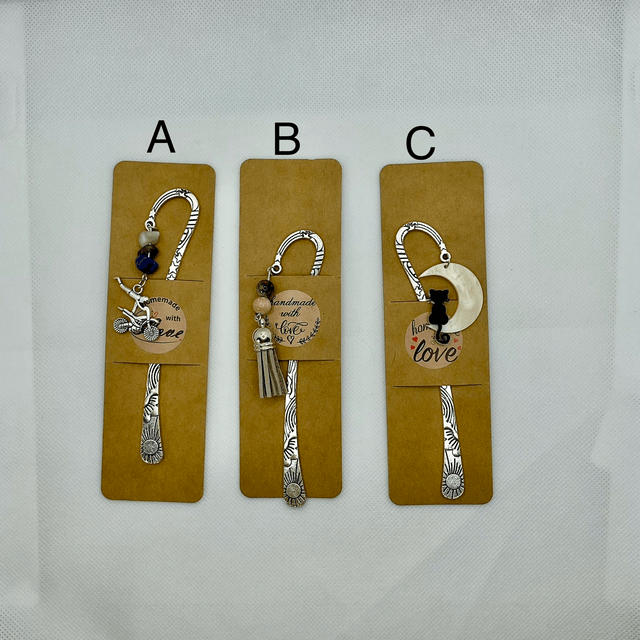 Handmade bookmark. Beautiful silver colour beaded bookmarks. Perfect gift idea.