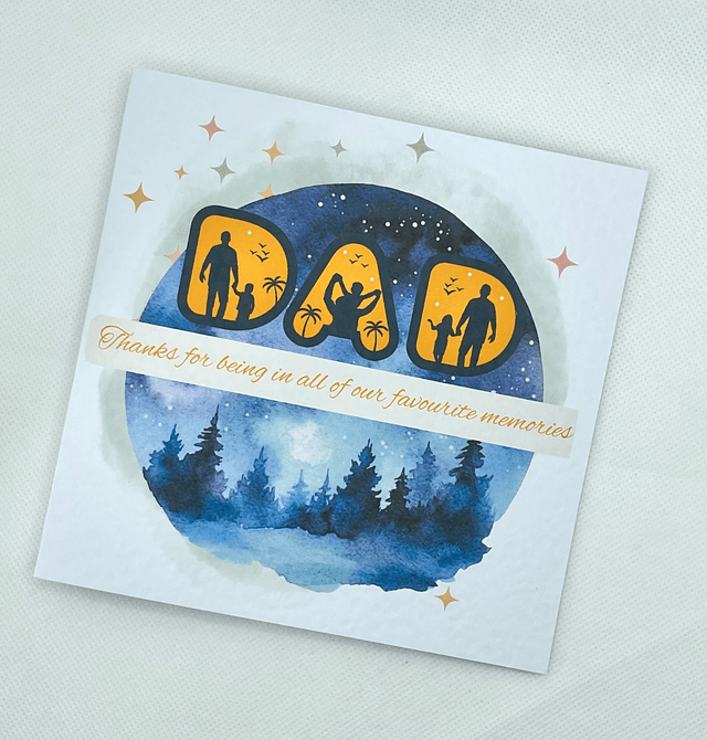 Personalised card for Dad. Fully customisable card for fathers.