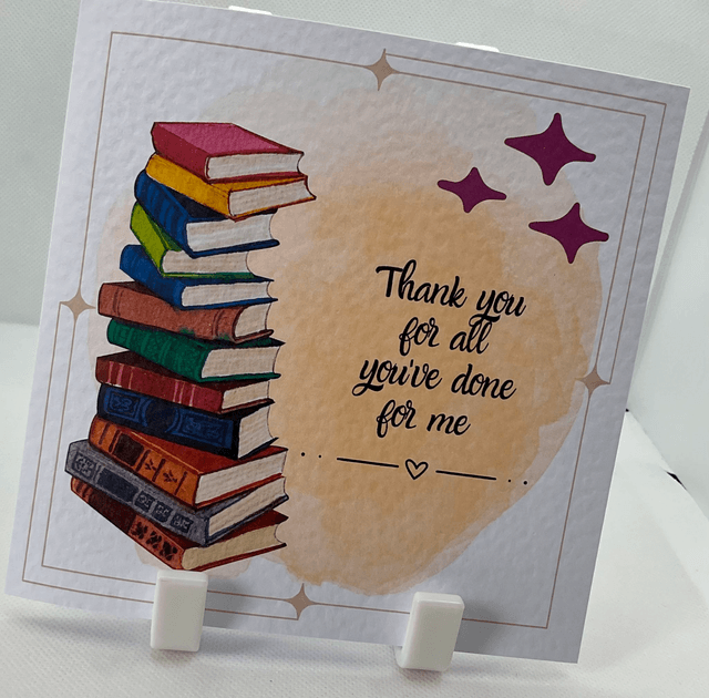 Thank you card for teachers. Personalised.