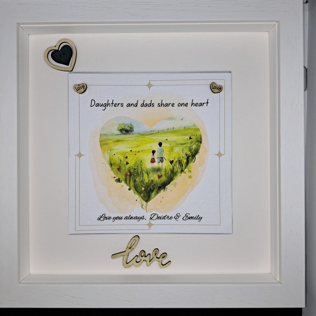 Personalised father's gift. Beautiful frame for Father's day, birthdays or special occasions.