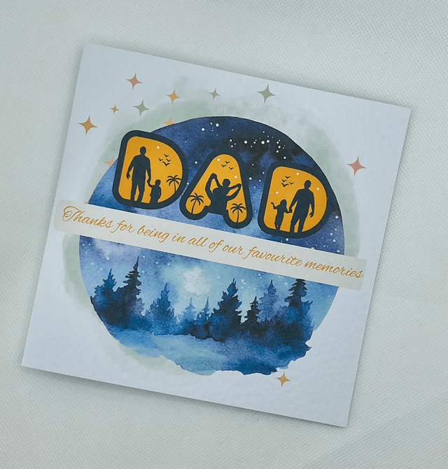 Personalised card for Dad. Fully customisable card for fathers.