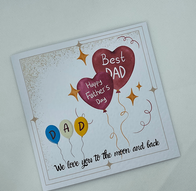 Father’s Day card. Fully personalised textured card.