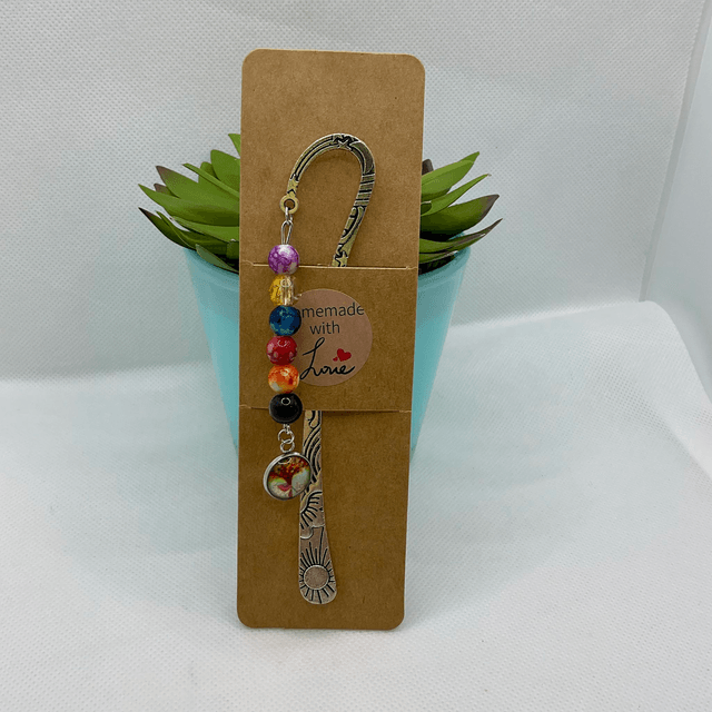 Handmade bookmark. Beautiful silver colour beaded bookmarks. Perfect gift idea.