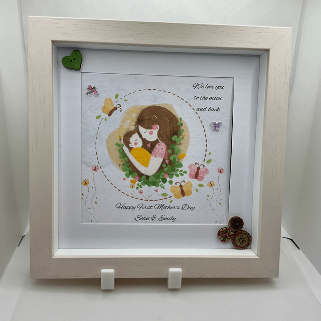 Personalised frame for new mothers. First Mother’s Day gift. Handmade frame.