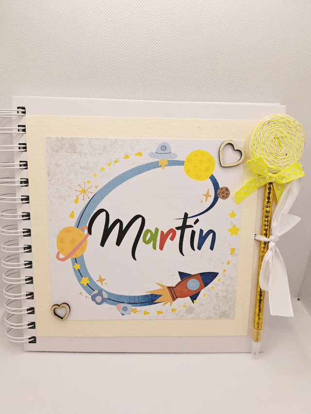 Personalised Kids scrapbook photo album, keepsake and photobook. FREE pen and pendant.