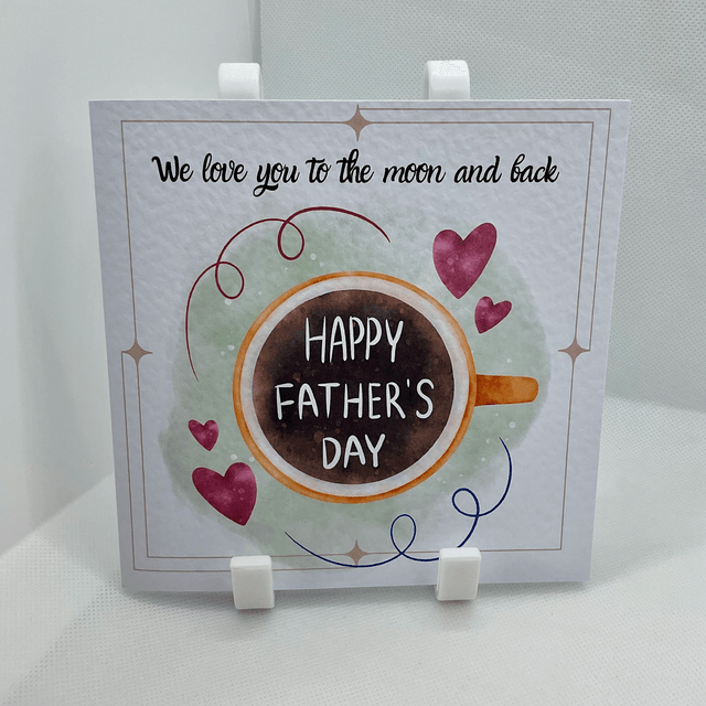 Father’s Day card. Fully personalised textured card.