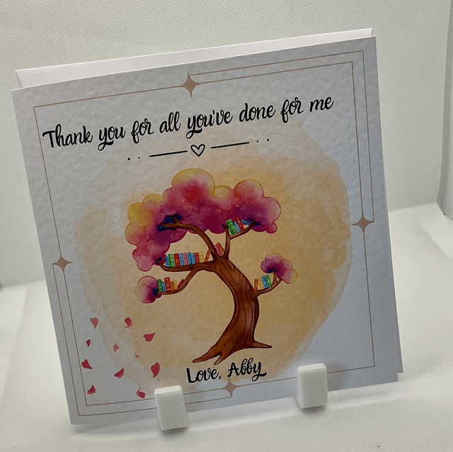 Thank you card for teachers. Personalised.