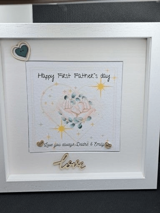 Personalised father's gift. Beautiful frame for new Fathers.
