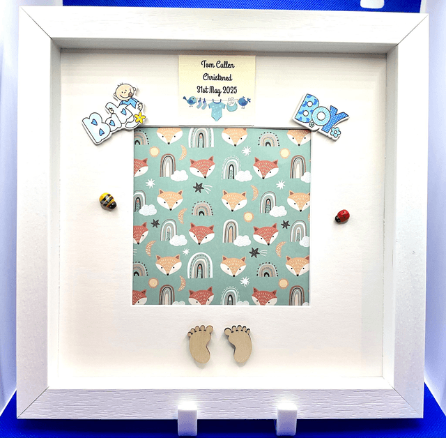 Personalised baby frame. Boy or girl design.