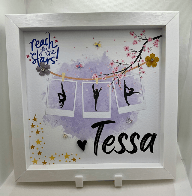Personalised gymnastics frame.Name frame.