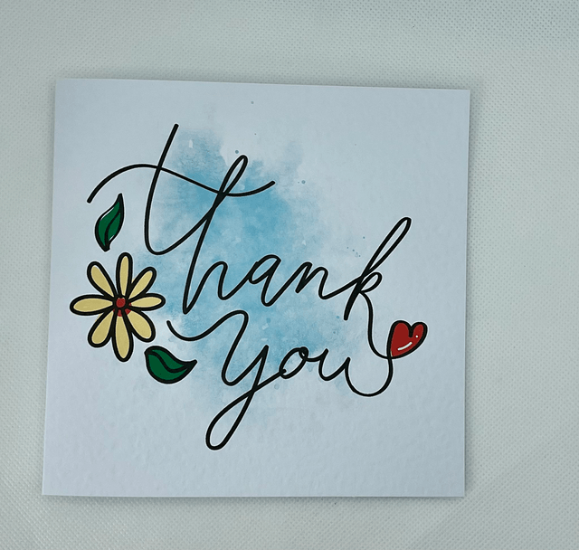 Thank you card. Fully customisable.