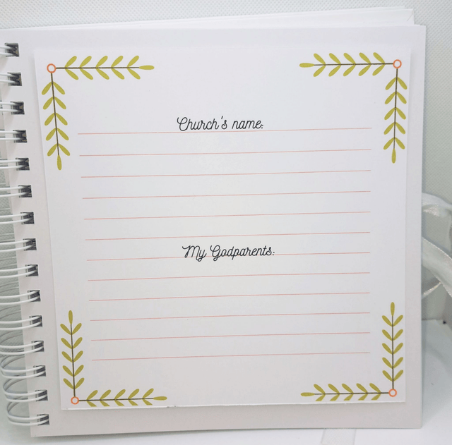 Personalised Christening  and Communion photo frame. Scrapbook keepsake book and personalised frame set.